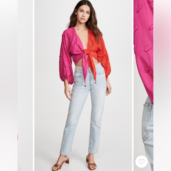 Farm Rio Pineapple Blouse Multi Size XS - Picture 4 of 5